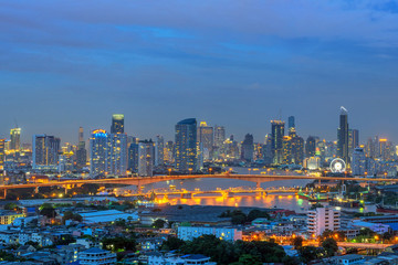 Fototapeta na wymiar Panorama Bangkok city.