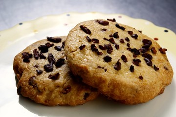 Stack of chocolate chip cookies