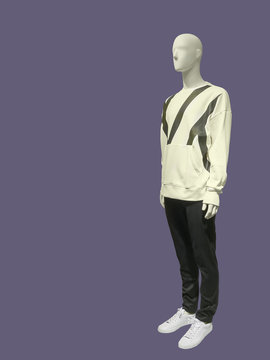 Full-length male mannequin.