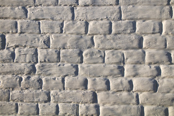 Brick wall painted white