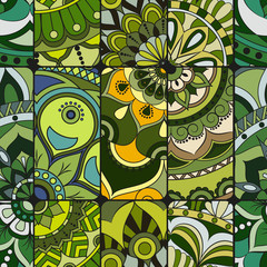 Seamless pattern tile with mandalas. Vintage decorative elements. Hand drawn background. Islam, Arabic, Indian, ottoman motifs. Perfect for printing on fabric or paper.