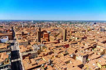 Naklejka premium Aerial view of Bologna. Historical city center