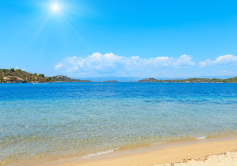 Sunshiny sea coast (Sithonia, Greece).