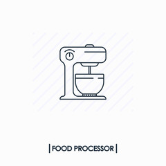 Food processor outline icon isolated