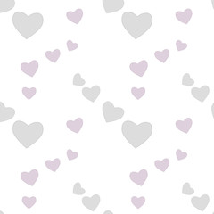 Sweet hearts illustration Seamless pattern on white background