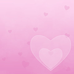 Pink heart in white Hearts pattern icon on pink bokeh background