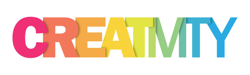 CREATIVITY Overlapping Vector Letters Icon