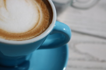      Blue coffee cup 