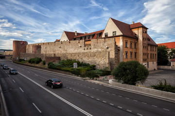 Fototapeta na wymiar Walled Old Town of Bratislava in Slovakia