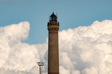 Lighthouse against Sky in Swinoujscie, Poland