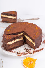 chocolate and orange cake 
