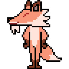 Fototapeta premium vector pixel art monster fox