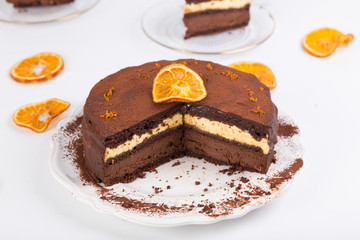 chocolate and orange pie