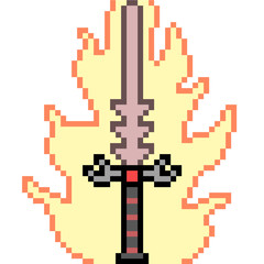 vector pixel art sword fantasy