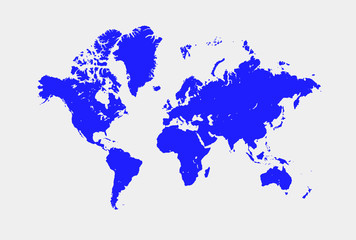 Fototapeta na wymiar Detailed world map.