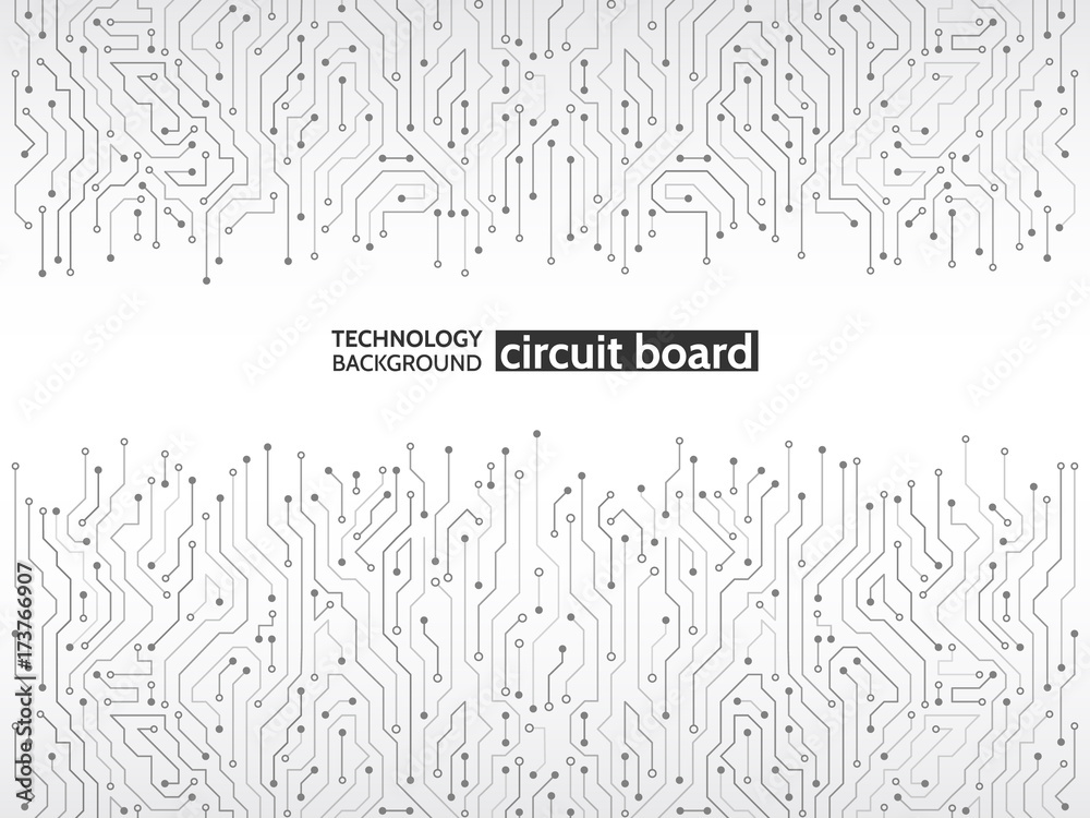 Poster High-tech technology background texture. Circuit board vector illustration.