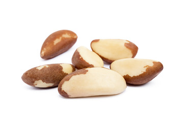 Para nuts isolated on a white background