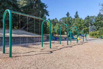 empty blue playground