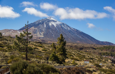 Clouds Volcano El Teide Tenerife Canary Islands Spain Mountains and Sky Winter Landscape