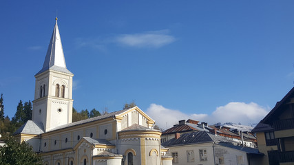 Fototapeta na wymiar Romano-Catholic Church in Vatra Dornei