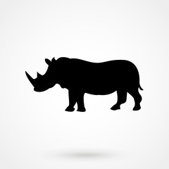 Obraz na płótnie Canvas rhino icon. safari animal