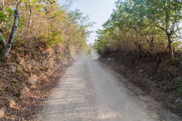 Fototapeta na wymiar Rural road in El Salvador