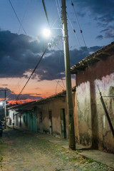 Cobbled street in Suchitoto, El Salvador
