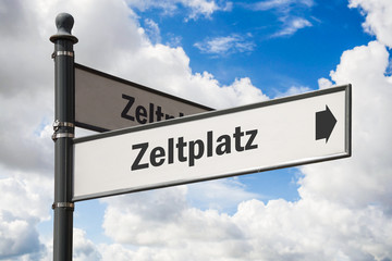 Fototapeta na wymiar Schild 197 - Zeltplatz