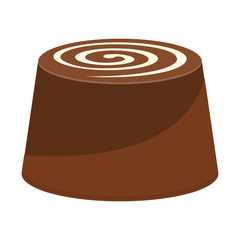 Isolated chocolate candy