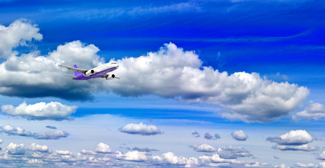 Fototapeta na wymiar image aircraft in the sky close up