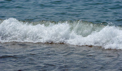 Small waves on the sea coast