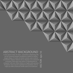 Abstract background with black pyramids.
