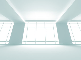 Fototapeta premium Futuristic White Architecture Design Background