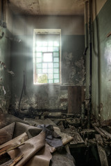 The old building.Abandoned broken dirty room