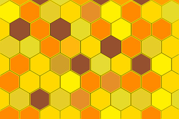 honey comb illustration on white background