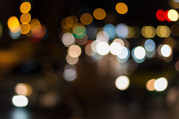 Abstract background of  blur lighting during traffic jam