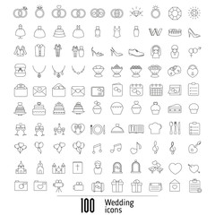 Outline web icon set