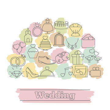 Wedding vector background