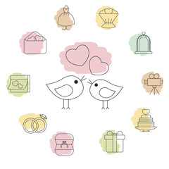 Wedding vector background
