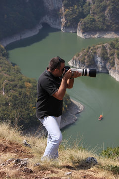 Photographer in nature