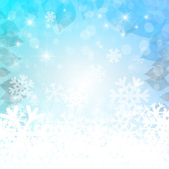 Abstract Winter Background. Vector Christmas Empty Backdrop for Designs. White and Blue Wallpaper.