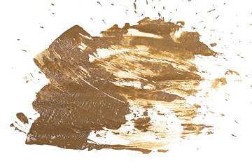 drops of mud sprayed isolated on white background, with clipping path