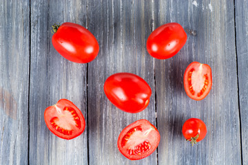 tomatoes on wooden