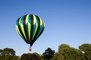 Hot Air Balloon Skimming Tree Tops