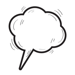 Isolated comic speech bubble on a white background, Vector illustration