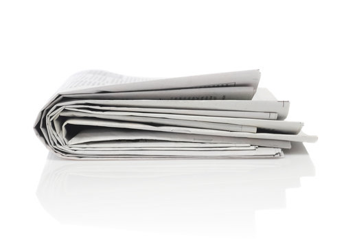 Folded newspaper