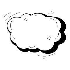 Isolated comic speech bubble on a white background, Vector illustration