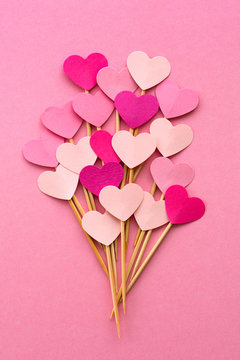 Handmade heart cupcake toppers
