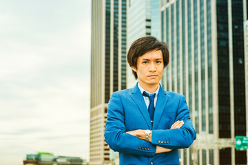 Portrait of Japanese Young Man in New York