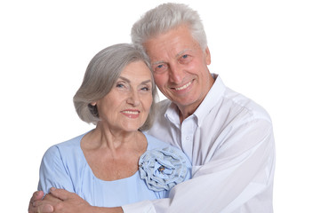  senior couple posing 